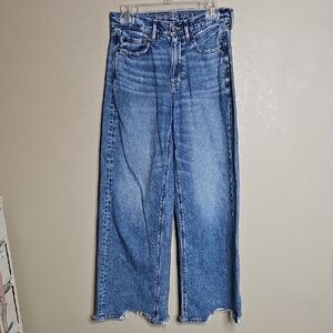 American Eagle Outfitters Blue Flare & Wide Leg Jeans